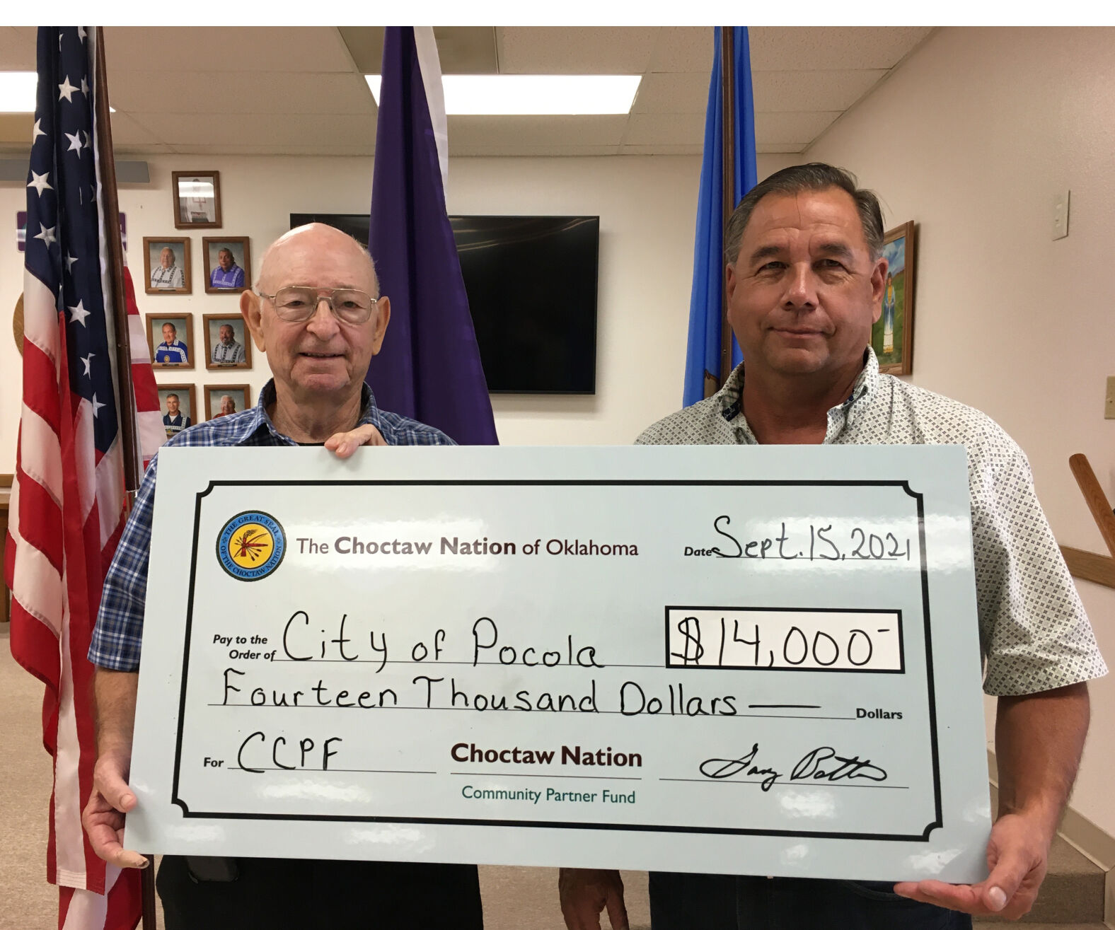 Choctaw Nation Donates to City of Pocola